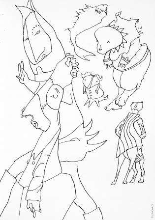 C-009-023--carnet--210--297--nb--figuratif--plume_encre--animal-croquis-monstre.jpg